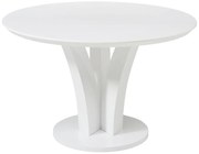 Stół okrągły do jadalni dla 4 osób z MDF - Biały lakierowany - VIALETA