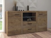 Komoda RENA 2D2S + półka - dąb lefkas