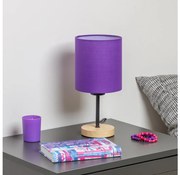 Brilagi - Lampa stołowa NUBILA WOOD 1xE27/25W/230V dąb/fioletowy