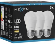 Mexen Nova 3x żarówka LED E27, G45, 8W, Ciepła - 3000K, 840 lm - L101-E27-0830-01x03