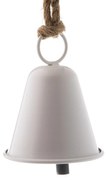 Metalowy dzwonek Ringle biały, 9,5 x 12 cm