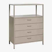 Cajoniera 80x40 Cm Ze Stali Janine Moka Brown - Sklum