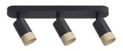 Czarno-naturalna lampa sufitowa z metalowym kloszem 48x5.5 cm Conti – Candellux Lighting