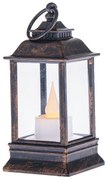 Latarnia ze świecą LED, Cremona brąz, 6 x 13 cm