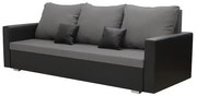 Kanapa sofa 3 os z funkcją spania EKO Szary/Czarny