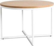 Stolik Kawowy HANTEL 70 cm Dąb Złoty/Biały Skandynawski