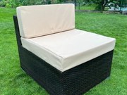 Komplet poszewek na poduszki mebli ogrodowych 70x70 i 70x30 – siedzisko + oparcie – beżowy