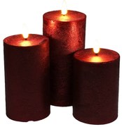 Dekoracyjne świece LED Ø 7,5 cm, 3 szt.