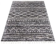 Ciemnoszary dywan pokojowy shaggy W4-E52