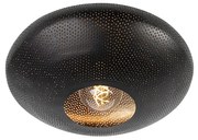 Inteligentna lampa sufitowa czarna i złota 40 cm w komplecie z Wi-Fi G95 - RadianceKolonialny Oswietlenie wewnetrzne