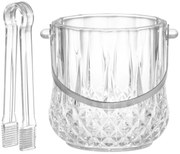 Szklane wiaderko na lód ze szczypcami, Ø 13,5 cm