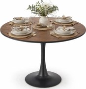 Okrągły stół z blatem w kolorze orzech A6-C65