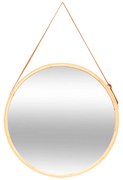 Lustro łazienkowe LOFT na pasku, Ø 50 cm