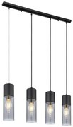 Globo 21000-4HB - Lampa wisząca ANNIKA 4xE27/25W/230V czarna