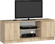 Szafka RTV AKORD Dąb Sonoma 140 cm 2 drzwi kolor Dąb Sonoma mat 2 półki 140x40x55 cm