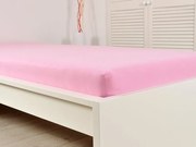 PrzytulneMieszkanie.pl Prześcieradło jersey ALVORA 90x200 cm różowe