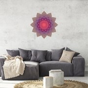 Naklejki na ścianę - Mandala brązowo - fioletowa