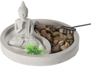 Ogród ZEN z figurką buddy, zestaw do relaksacji, Ø 19 cm