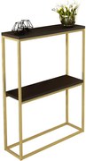 Wąska konsola w stylu glamour złoty + czarny N9-G90