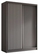 Szafa przesuwna - Lamel 160 cm, szary mat