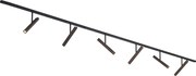 Nowoczesny system szynowy czarny z 6 ciemnobrązowymi reflektorami 1-fazowy - Slimline Avery
