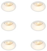 Zestaw 6 Reflektor wpuszczany biały, obrotowy i uchylny - Stop