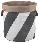 Szaro-kremowy tekstylny kosz na pranie 5 l Diagonal – Mette Ditmer Denmark
