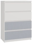 Komoda do pokoju dziecięcego biały + niebieski T3-D09