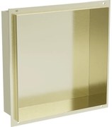 Mexen X-Wall-NR półka wnękowa bez kołnierza 30 x 30 cm, złota szczotkowana - 1951303010