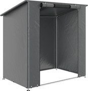 Outsunny Namiot garażowy 190x120 cm wodoodporny z zwijaną drzwią na zamek błyskawiczny i oknem wentylacyjnym, ciemnoszary | Aosom PL