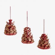 Zestaw 3 Ozdób Świątecznych Z Papieru Kiyoto Grana - Sklum