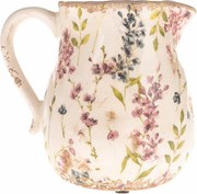 Ceramiczny suchy wazon Vintage garden beżowy, 16 x 15,5 x 13 cm