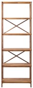 Regał z litego drewna dębowego w naturalnym kolorze 70x198 cm X-Shelf – Unique Furniture