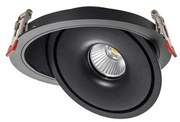 LED oprawa sufitowa punktowa 12W 230V 3000/4000/6400K Ø12 cm czarna