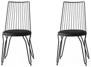 Zestaw krzeseł do jadalni Ada Black and Black, 2 szt.