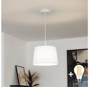 Brilagi - Żyrandol LED na lince CERIA 1xE27/40W/230V, śr. 30 cm, biały