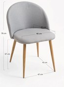 Pakiet 4 krzese z tkaniny Vint