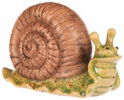 Ozdoba ogrodowa Ślimak jasnobrązowy, 16 x 7 x 10cm, ceramika