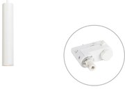 Designerska lampa wisząca biała z adapterem szynowym 3-fazowym - 3-Phase Tuba Small Nowoczesny Oswietlenie wewnetrzne
