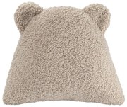 Jasnobrązowa poduszka na sofę dziecięcą z materiału bouclé Bear – Wigiwama