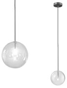 Lampa Sufitowa Wisząca Szklana Kula CZARNY CHROM 15cm APP1682-1CP
