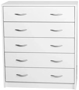 Biała Szafka Na Buty Z 5 Półkami C1-N43