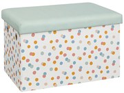 Pufa ze schowkiem ENIO, w kropki, 57 x 36 x 36 cm