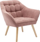 Fotel z różową melanżową tapicerką - CASERTA
