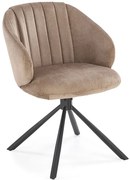 Beżowe krzesło z obrotowym siedziskiem E0-D43