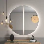 Nietypowe lustro LED z oświetleniem A19