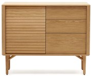 Niska komoda w dekorze dębu 105x86 cm Lenon – Kave Home