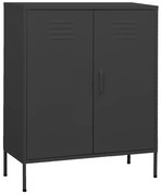 Metalowa dwudrzwiowa szafka wielofunkcyjna antracyt N0-K39