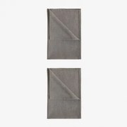 Zestaw 2 Ściereczek Kuchennych Z Bawełny Dasiel Gris Oscuro - Sklum
