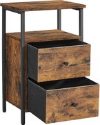 Szafka nocna 38x28x60 cm czarna retro